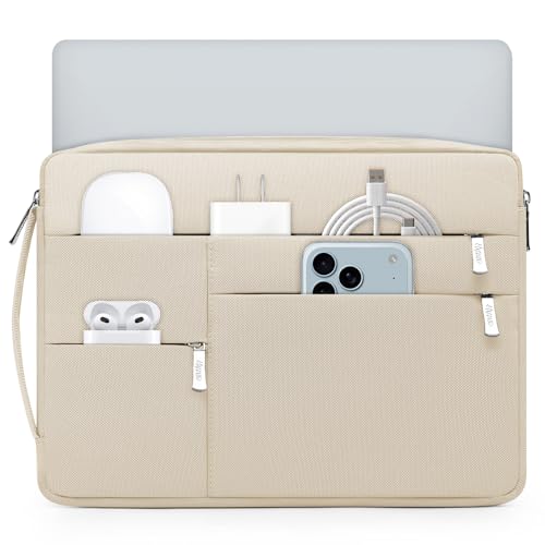 HYZUO 13.3-14 Inch Laptop Sleeve Bag for MacBook Pro 14 M5-M1 Pro/Max A3426 A3427 2026-2021, MacBook Air/Pro 13, 13.8-13.5 Surface Laptop/Book, NoteBook Case for 13" HP Dell Lenovo Asus, Sand - color: Sand, size: 13.3-14 Inch