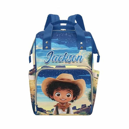 Newcos Custom Diaper Backpack Mommy Bag, Personalized Diaper Bag with Name, Customized Baby Diaper Bag Monogram Backpacks Nursing Bags Water Bottle for New Mom Newborn Women Men Dad Mothers Day Blue - color: Patten 13