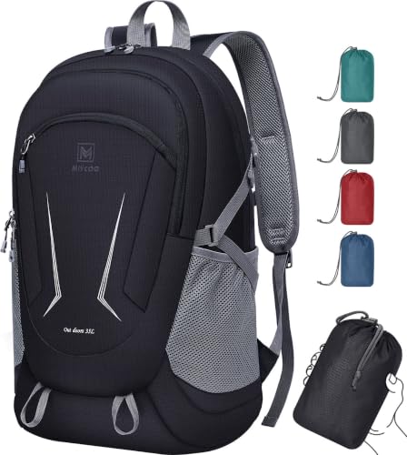 MIYCOO Backpack - Ultra Lightweight Packable Backpack for Travel Camping, Hiking Back Pack Waterproof Foldable Daypack for Men Women Black - color: Black