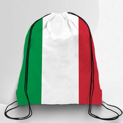 TREBIN 2026 Soccer Cup Drawstring Backpack, Soccer Gym Bag in National Flag Colors, Sports Bag Sackpack Cinch Bag (Italy Fan) - color: Italy Fan