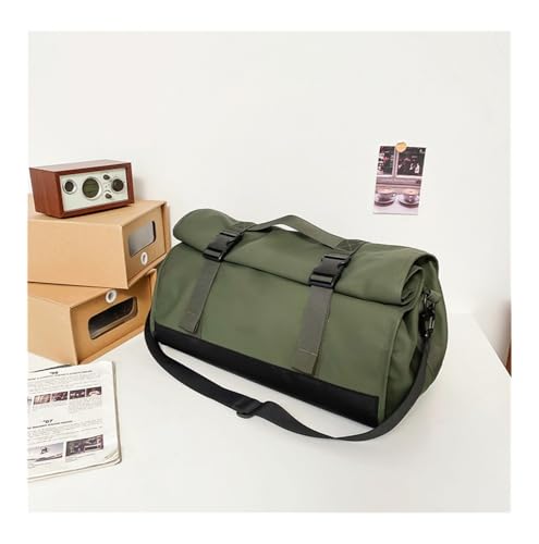 Large capacity travel bag, business travel carry-on baggage backpack, wet and dry separation sports and fitness bag(Green) - color: Green