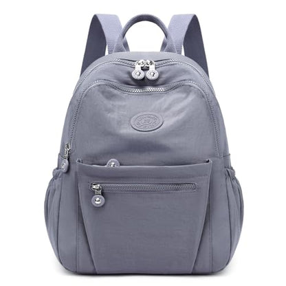 Backpack Purse for Women Ladies Nylon Bag Casual Daypack Travel Shopping Pack (A Style Grey) - color: A Style Grey