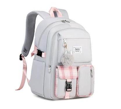 Joymoze Women Fashion Travel Backpack Set Roomy Laptop Rucksack Set Casual Daypack for Girl Grey - color: Grey