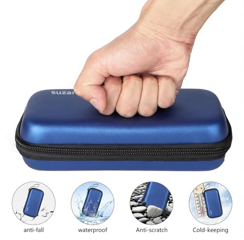 suzamed Insulin Cooler Travel Case,EVA Insulation Travel Medicine Kit with 2 Ice Packs for Diabetes Care,Insulin Pen and Other Diabetic Supplies (Blue) - color: Blue