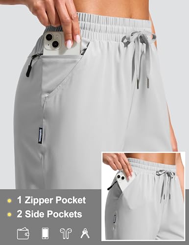G Gradual Women's 13" Long Hiking Shorts with 3 Pockets - color: Bright Grey, size: XX-Large