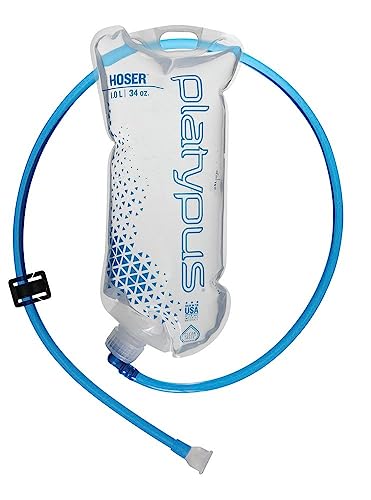 Platypus Hoser Hands-Free Hydration System Water Reservoir, 1-Liter, With Fast Flow Valve, one color - size: 1.0-Liter