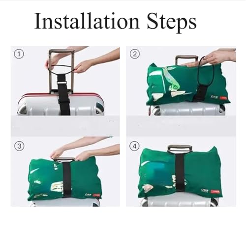 2 Pack Luggage Straps for Add a Bag Bungees Lightweight Easy Elastic Wrap Belts for Attaching Extra Bags Purse to Suitcase Handle Handbag Backpack Spinner Carryon Travel Airport