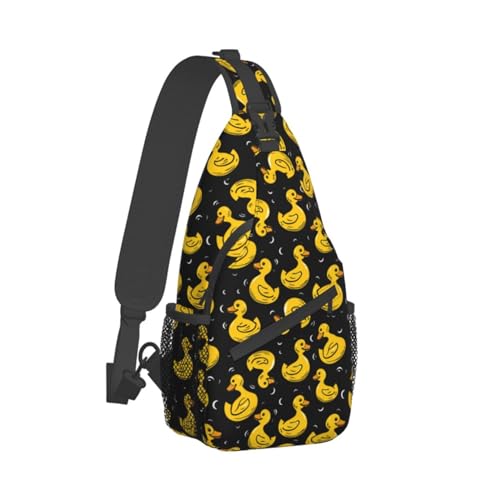 Yellow Rubber Ducks Cartoon Ducks Sling Backpack Hiking Backpack Crossbody Bag Sports Lightweight And waterproof Chest Bag Shoulder Bag For Women Men - color: 4