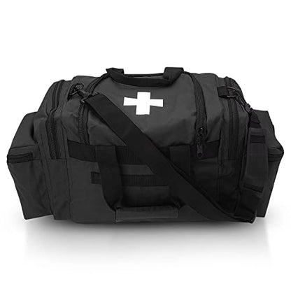 ASA TECHMED First Aid Responder EMS Emergency Medical Trauma Bag Deluxe, Black - color: Black