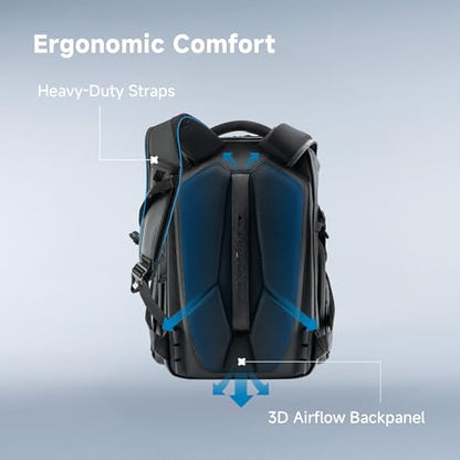 VSGO 25L Professional Camera Backpack, Extra Large Capacity, Travel & Commuting Backpack,Compatible with Canon, Fujifilm, Nikon, 17.3-Inch Laptops - size: 25L