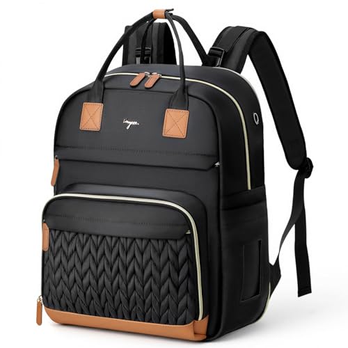 Diaper Bag Backpack - Extra Large Diaper Backpack for 2 Kids Twin, Travel Baby Bags for Mom Dad 25-37L Expandable with Changing Pad, Quilted Pure Black - color: Quilted_pure Black