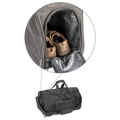 Gym Duffel Bag for Men Sports Duffel Bag with Shoe Compartment (BLACK-Model B) - color: BLACK-Model B