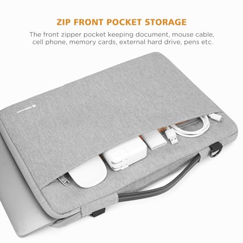 NIDOO 15.6 inch Laptop Sleeve Case Carrying Bag for 16" MacBook Pro M2 M1 / Legion 7i Gen 6 / Legion 5 Pro / 15" Surface Laptop 3/15.6" Lenovo Legion 5 / ThinkPad T15 P15s E15 L15 / Galaxy Book Pro - color: Gray - Shoulder, size: 15.6 inch