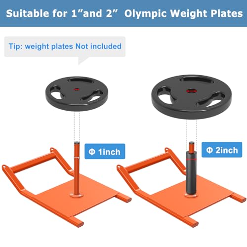 BeneLabel Weight Sled Fitness Strength Training Sled Weighted Sled Fits 1" & 2" Weight Plates Workout Sled Exercise Sled for Speed and Soccer Training