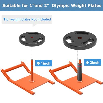 BeneLabel Weight Sled Fitness Strength Training Sled Weighted Sled Fits 1" & 2" Weight Plates Workout Sled Exercise Sled for Speed and Soccer Training