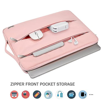 Voova Laptop Sleeve Carrying Case 14 15 Inch Compatible with MacBook Air 15 M2/M3/M4 2022-2025, MacBook Pro 15, Hp Chromebook 14, Waterproof Slim Computer Cover Bag,Sakura Pink - color: Sakura Pink, size: 14-15 Inch