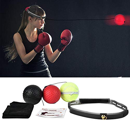 Professional Boxing Reflex Ball for Speed Training & Hand-Eye Coordination - Adjustable Punching Ball for Home Gym, All Skill Levels