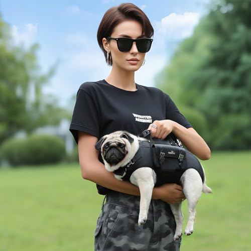 Wakytu Dog Backpack Carrier for Dogs,Dog Lift Harness,Adjustable Padded Breathable Straps for Dogs, Disabled, Joint Injuries, Arthritis,XXL - size: XXL（36.5-66lbs）