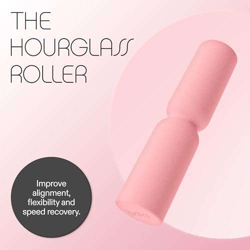 Bala Hourglass Foam Roller (Blush) - Soft Density Back Roller Foam for Physical Therapy, Deep Tissue Muscle Massage, Flexibility & Stretching - Workout Roller for Yoga, Neck, Back & Legs Exercise - color: Blush