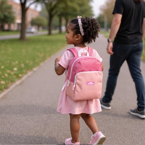 Trail maker 15 Inch Backpack for Girls, Preschool, Elementary & Middle School Students – Spacious Bookbag with Large Front Pocket, Adjustable Straps, Fits up to 13 Inch Laptop (Pink) - color: Pink