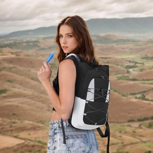 MIYCOO Hydration Backpack - Lightweight Hiking Water Backpack with 2L Water Bladder, Running Hydration Vest Backpack for Men Women, Hydration Pack for Hiking, Cycling, Climbing - color: Gray Black