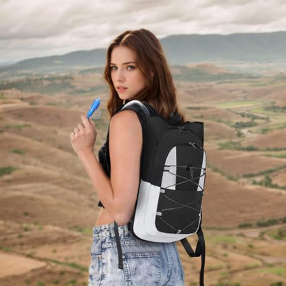 MIYCOO Hydration Backpack - Lightweight Hiking Water Backpack with 2L Water Bladder, Running Hydration Vest Backpack for Men Women, Hydration Pack for Hiking, Cycling, Climbing - color: Gray Black