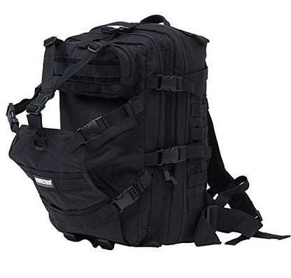 Seibertron Waterproof Large Capacity Molle Motorcycle Helmet Holder/Cycling Helmet Storage/Hiking Helmetcatch Bag/Backpack Also Fit Basketball Football Soccer Backpack Black - color: Black