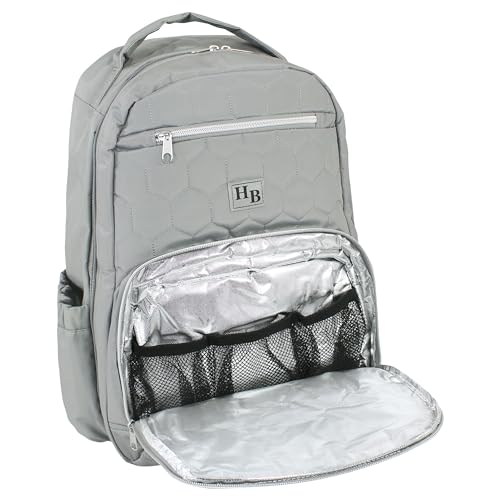 Hudson Baby Unisex Baby Premium Diaper Bag Backpack and Changing Pad, Gray, One Size - color: Gray