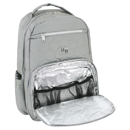 Hudson Baby Unisex Baby Premium Diaper Bag Backpack and Changing Pad, Gray, One Size - color: Gray