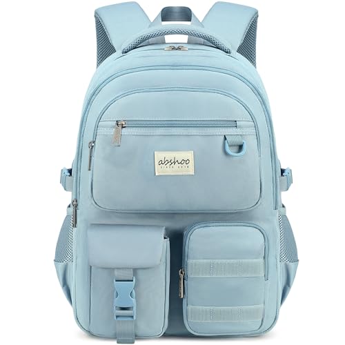 abshoo Large Heavy Duty Backpack For School College Bookbag Casual Multi Pocket Travel Backpacks - color: Blue