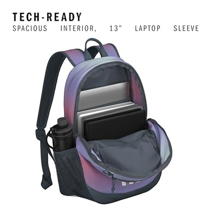 Originator Small Backpack for men and women, athletic book bag with laptop sleeve - color: Gradient Rose Tone Pink/Onix Grey