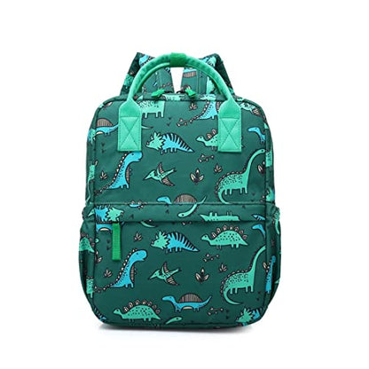 Cute Preschool Backpack Toddler School Book Bag for Girls Boys Kids Kindergarten Nursery Travel Bag with Chest Strap(15inch, Green Dinosaur) - color: Green Dinosaur, size: 15inch