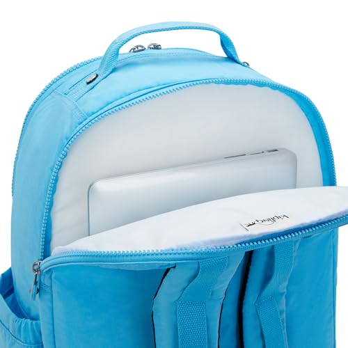 Kipling Women's Seoul Extra Large 17" Laptop Backpack, Durable, Roomy with Padded Shoulder Straps, Built-In Protective Sleeve - color: Powder Blue, size: Large