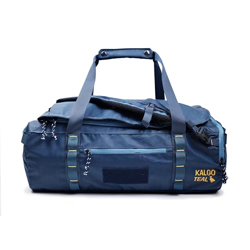 Utility Duffle Bag 40L, Convertible Backpack for Travel, Gym & Commute, Water Repellent - color: Blue Abyss