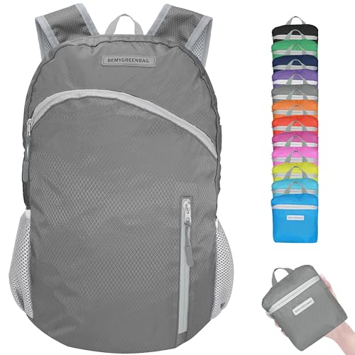 35L Foldable Waterproof Backpack For Outdoor Sports Travel Inside Wet Clothes Compartment Packable For Multiple - color: 1grey