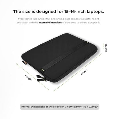 Acer Laptop Sleeve 16 inch, 15-16 inch Laptop Case, Shockproof Protective Laptop Briefcase, Waterproof Polyester Notebook Computer Bag for Acer HP ASUS MacBook Dell Lenovo, Black - color: Black, size: 16inch