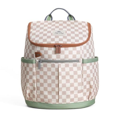 Itzy Ritzy Toddler & Kids Backpack - Lightweight Preschool & Elementary School Bag with Padded Straps, Trolley Sleeve, 2 Side Pockets, Tablet Sleeve & Name Label (Checkerboard) - color: Checkerboard