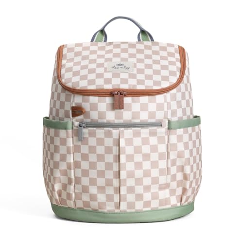 Itzy Ritzy Toddler & Kids Backpack - Lightweight Preschool & Elementary School Bag with Padded Straps, Trolley Sleeve, 2 Side Pockets, Tablet Sleeve & Name Label (Checkerboard) - color: Checkerboard