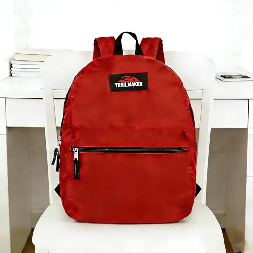 Lightweight Travel Backpack, Casual Daypack, Durable Commuter Bag, Adjustable Shoulder Straps, for Work, Hiking(Red)