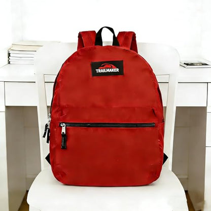 Lightweight Travel Backpack, Casual Daypack, Durable Commuter Bag, Adjustable Shoulder Straps, for Work, Hiking(Red)