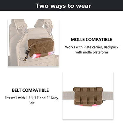 PETAC GEAR Tactical Molle Admin Pouch, Small Organizer Pocket for Tactical Vest/EDC Gun Belt/molle Platform. - color: CB