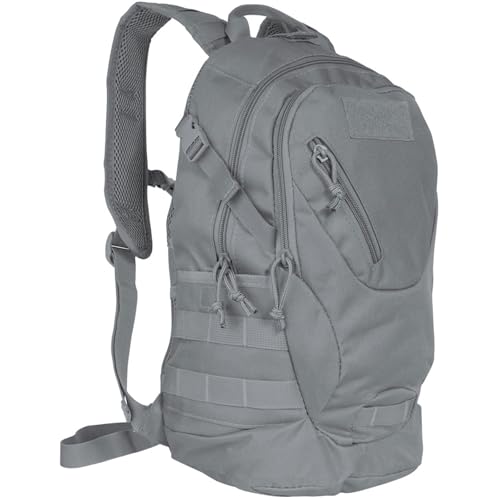 FOX OUTDOOR PRODUCTS Scout MOLLE Day Pack | Compact 20L Tactical Backpack with Hydration Sleeve for EDC, Hiking & Outdoor Use, Shadow Gray - color: Shadow Gray