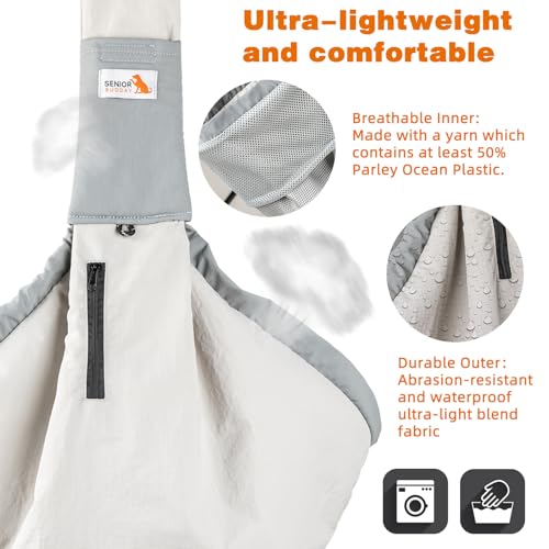 Dog Carrier Sling, Dog Carriers for Small Dogs Up to 20lbs, Grey - color: Grey