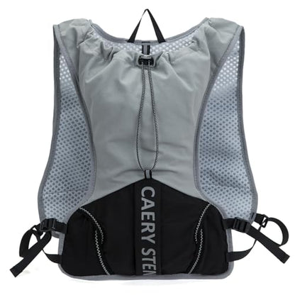 Lightweight Running Hydration Backpack, 1.5L Water Bag Running Vest | Marathon, Hiking Cycling, Breathable Adjustable Design, Unisex - color: Grey