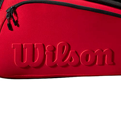 Wilson Clash V2 Super Tour Tennis Racket Bag - Red/Black, Holds up to 15 Rackets