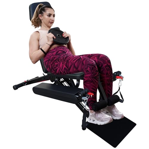 Gecheer Multifunctional Adjustable Weight Bench for Full Body Workout – Foldable Strength Training Bench with 660 lb Capacity, Thick Cushion & Accessories