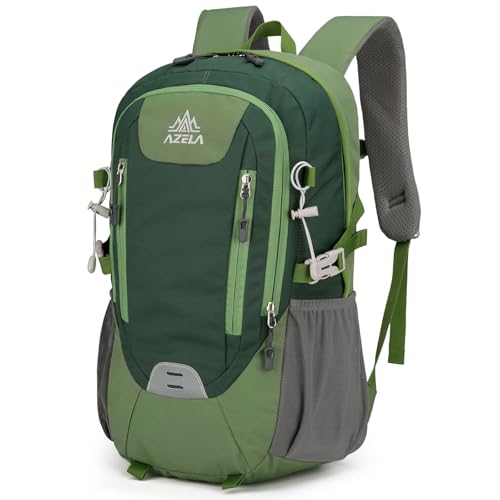 20L Small Reflective Hiking Backpack with Padded Straps for Men Women, Lightweight Travel Daypack, Green - color: Dark Green