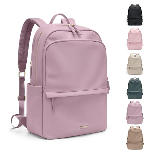 GOLF SUPAGS Women Laptop Backpack Casual Daypack for Work Travel College Backpack Purse Fits 14 Inch Notebook (Pinkish Purple) - color: Pinkish Purple-upgrade, size: 14 Inch
