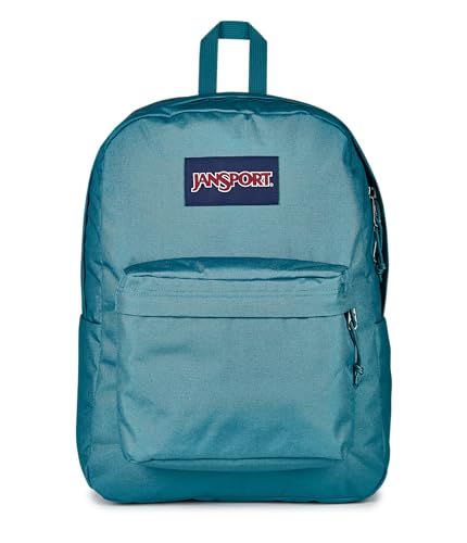 JanSport SuperBreak One Backpack - Durable, Lightweight Bag with 1 Main Compartment, Front Utility Pocket with Built-in Organizer, Premium Backpack, Emerald Pool - color: Emerald Pool