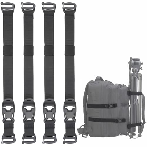 Tactical Molle System Backpack Straps - Adjustable 20.8" Pack Attachment Strap Accessories - size: 4 PCS